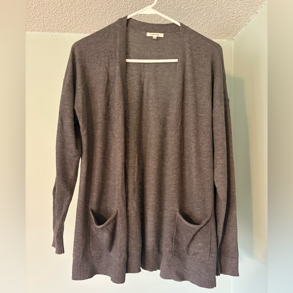 Women's Grey Cardigan Sweater